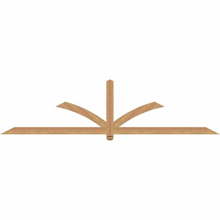 Ekena Millwork Redmond Smooth Timber Gable Bracket, Western Red Cedar, 108"W x 27"H x 1 1/2"D x 3 1/2"F, 6/12 Pitch GBW108X27X0204RED00SWR